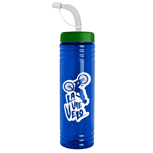 24 oz. Slim Fit UpCycle RPET Bottle with Straw Lid.... from ASI 40480 Koozie Group