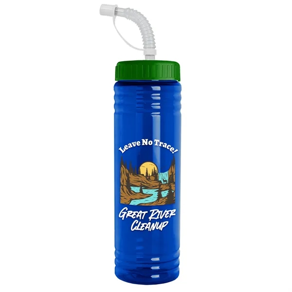 24 oz. Slim Fit UpCycle RPET Bottle with Straw Lid.... from ASI 40480 Koozie Group
