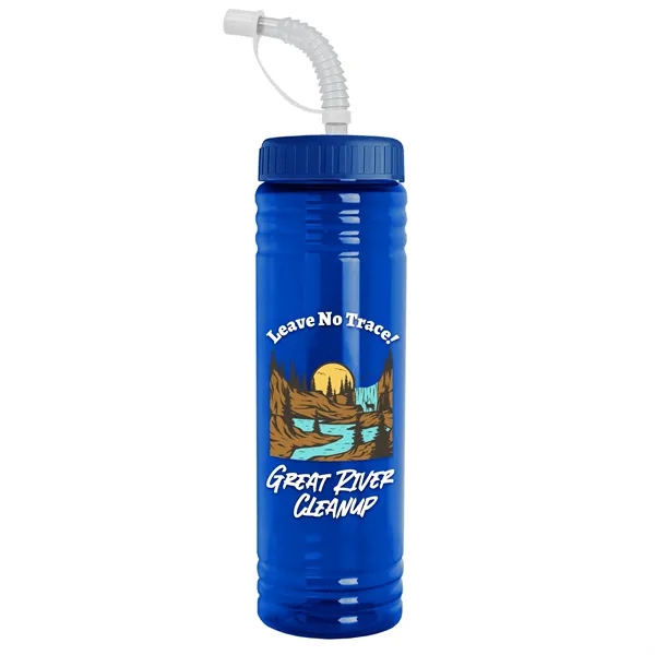 24 oz. Slim Fit UpCycle RPET Bottle with Straw Lid.... from ASI 40480 Koozie Group