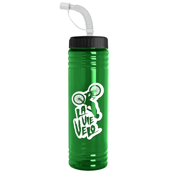 24 oz. Slim Fit UpCycle RPET Bottle with Straw Lid.... from ASI 40480 Koozie Group