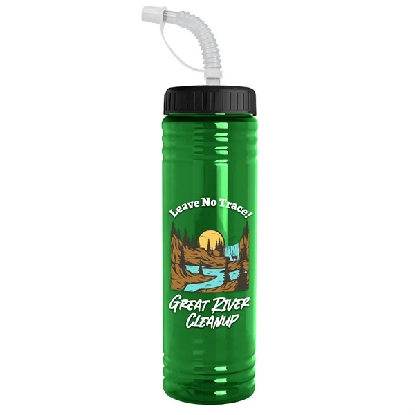 24 oz. Slim Fit UpCycle RPET Bottle with Straw Lid.... from ASI 40480 Koozie Group
