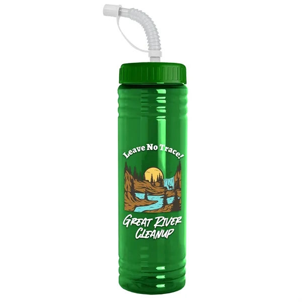 24 oz. Slim Fit UpCycle RPET Bottle with Straw Lid.... from ASI 40480 Koozie Group