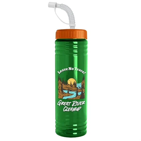 24 oz. Slim Fit UpCycle RPET Bottle with Straw Lid.... from ASI 40480 Koozie Group