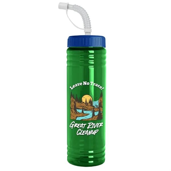 24 oz. Slim Fit UpCycle RPET Bottle with Straw Lid.... from ASI 40480 Koozie Group
