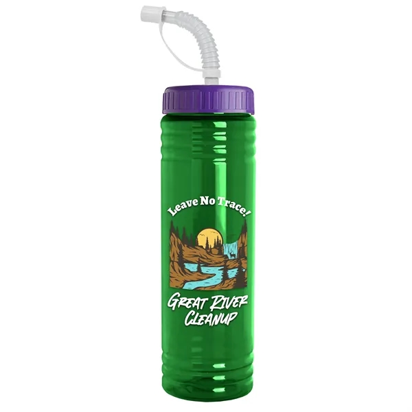 24 oz. Slim Fit UpCycle RPET Bottle with Straw Lid.... from ASI 40480 Koozie Group