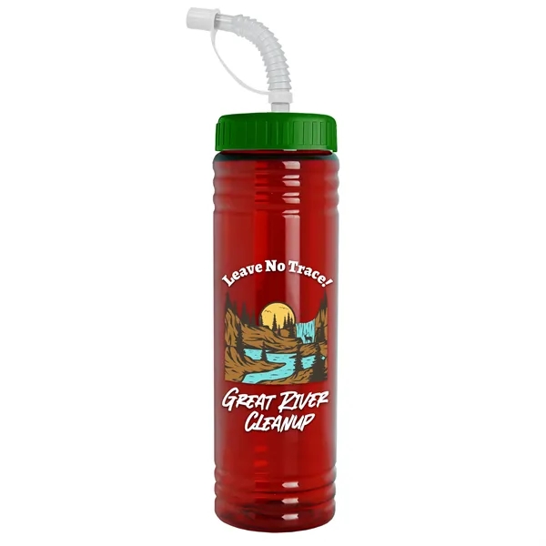 24 oz. Slim Fit UpCycle RPET Bottle with Straw Lid.... from ASI 40480 Koozie Group
