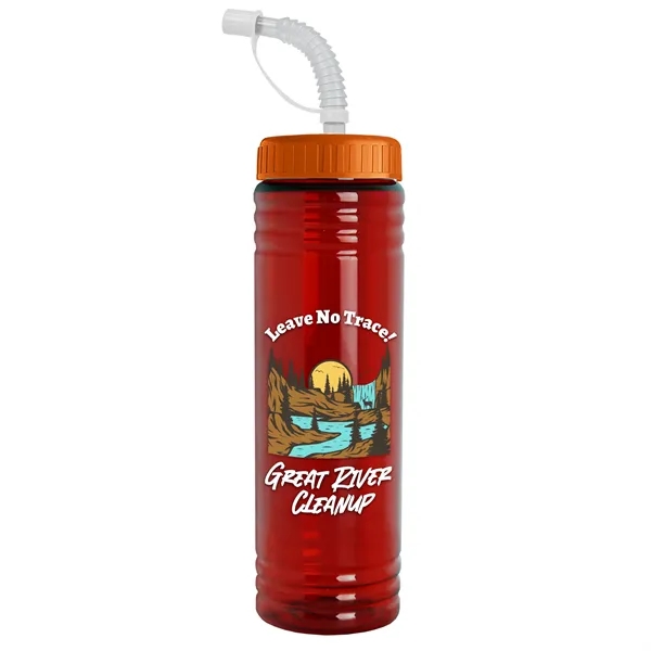 24 oz. Slim Fit UpCycle RPET Bottle with Straw Lid.... from ASI 40480 Koozie Group