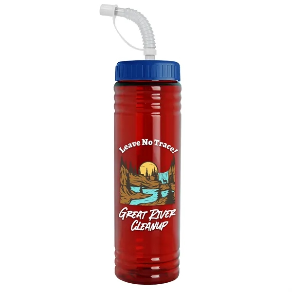 24 oz. Slim Fit UpCycle RPET Bottle with Straw Lid.... from ASI 40480 Koozie Group