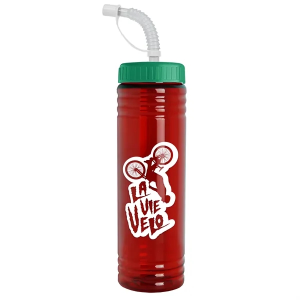 24 oz. Slim Fit UpCycle RPET Bottle with Straw Lid.... from ASI 40480 Koozie Group