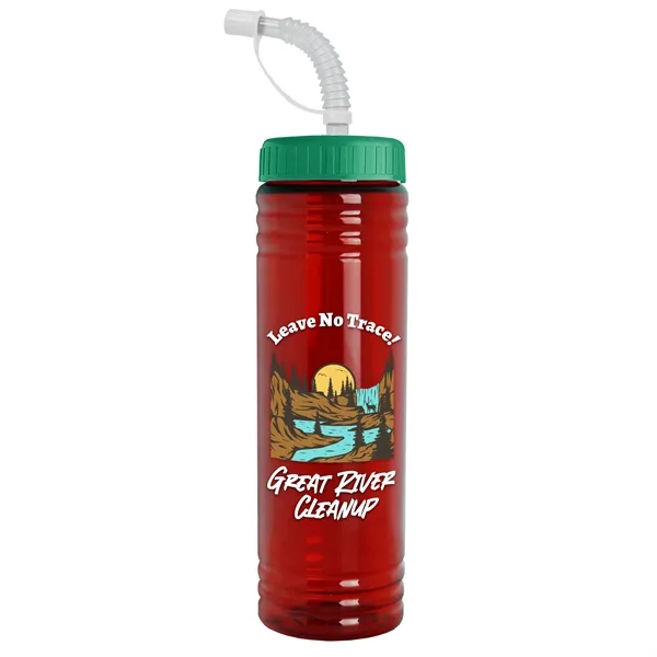 24 oz. Slim Fit UpCycle RPET Bottle with Straw Lid.... from ASI 40480 Koozie Group