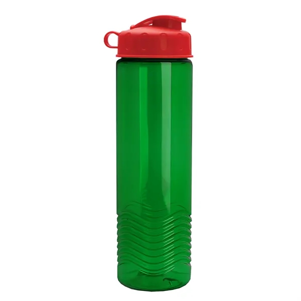 24oz co-polyester Wave Bottle - Flip Top Lid... from ASI 40480 Koozie Group