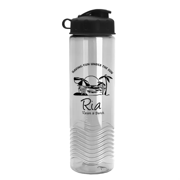 24oz co-polyester Wave Bottle - Flip Top Lid... from ASI 40480 Koozie Group