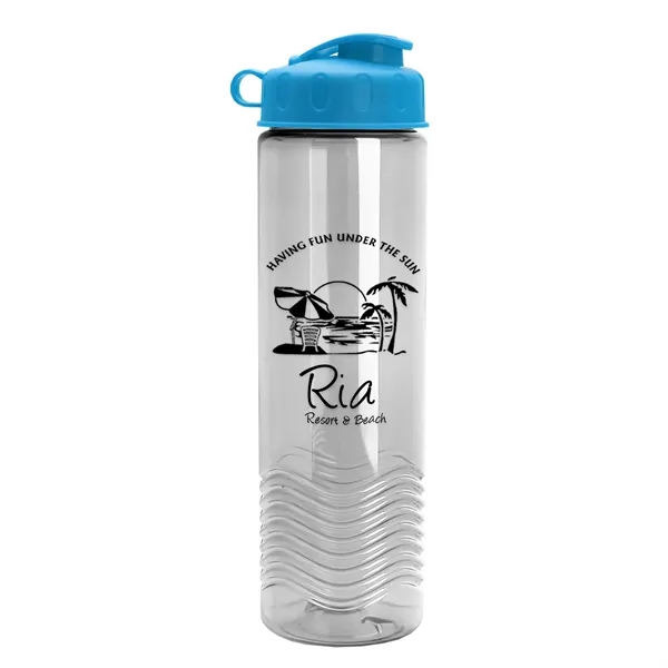 24oz co-polyester Wave Bottle - Flip Top Lid... from ASI 40480 Koozie Group