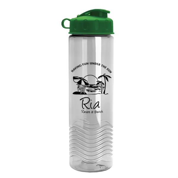 24oz co-polyester Wave Bottle - Flip Top Lid... from ASI 40480 Koozie Group