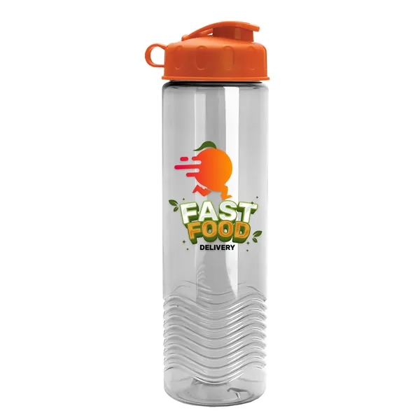24oz co-polyester Wave Bottle - Flip Top Lid... from ASI 40480 Koozie Group