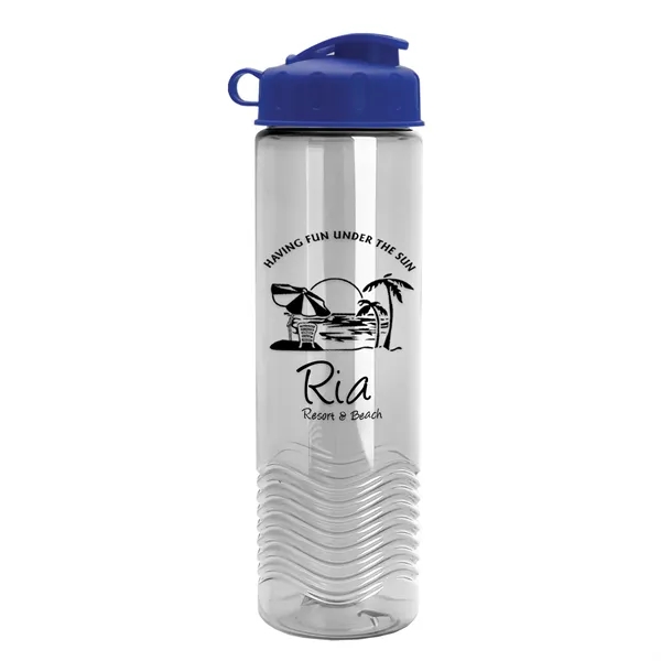 24oz co-polyester Wave Bottle - Flip Top Lid... from ASI 40480 Koozie Group