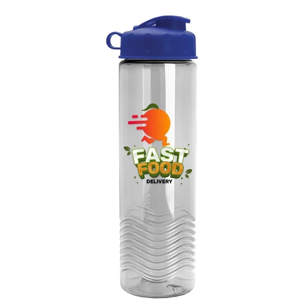 24oz co-polyester Wave Bottle - Flip Top Lid... from ASI 40480 Koozie Group