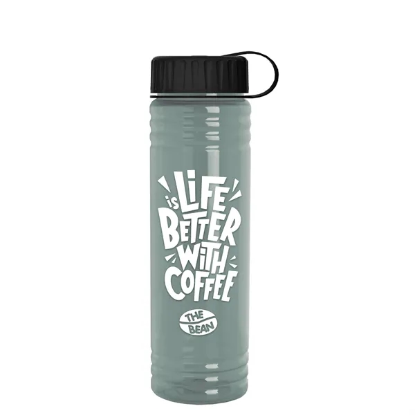 Slim Cylinder Design 24 oz. UpCycle Sport Bottles with Tethered Lid.... from ASI 40480 Koozie Group
