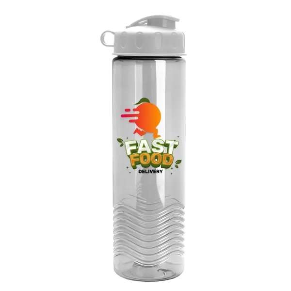 24oz co-polyester Wave Bottle - Flip Top Lid... from ASI 40480 Koozie Group