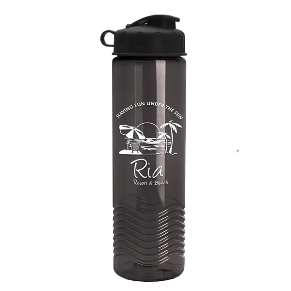 24oz co-polyester Wave Bottle - Flip Top Lid... from ASI 40480 Koozie Group