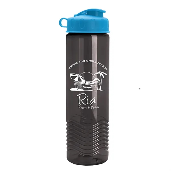 24oz co-polyester Wave Bottle - Flip Top Lid... from ASI 40480 Koozie Group