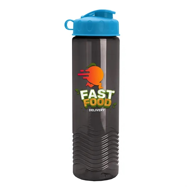 24oz co-polyester Wave Bottle - Flip Top Lid... from ASI 40480 Koozie Group
