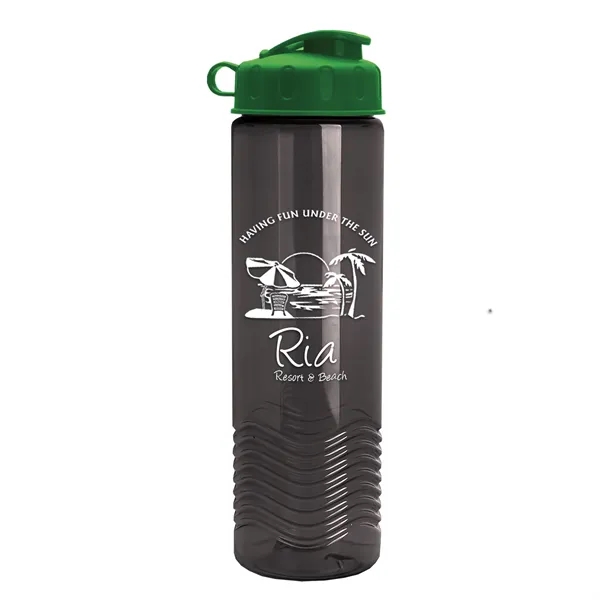 24oz co-polyester Wave Bottle - Flip Top Lid... from ASI 40480 Koozie Group