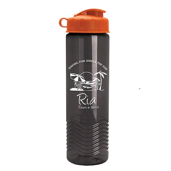 24oz co-polyester Wave Bottle - Flip Top Lid... from ASI 40480 Koozie Group