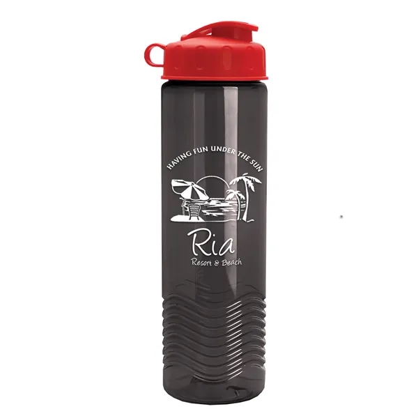 24oz co-polyester Wave Bottle - Flip Top Lid... from ASI 40480 Koozie Group
