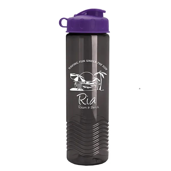 24oz co-polyester Wave Bottle - Flip Top Lid... from ASI 40480 Koozie Group