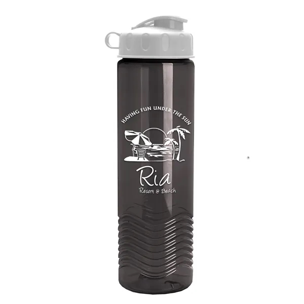 24oz co-polyester Wave Bottle - Flip Top Lid... from ASI 40480 Koozie Group