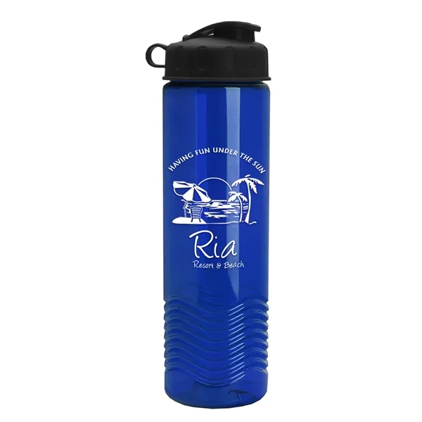 24oz co-polyester Wave Bottle - Flip Top Lid... from ASI 40480 Koozie Group