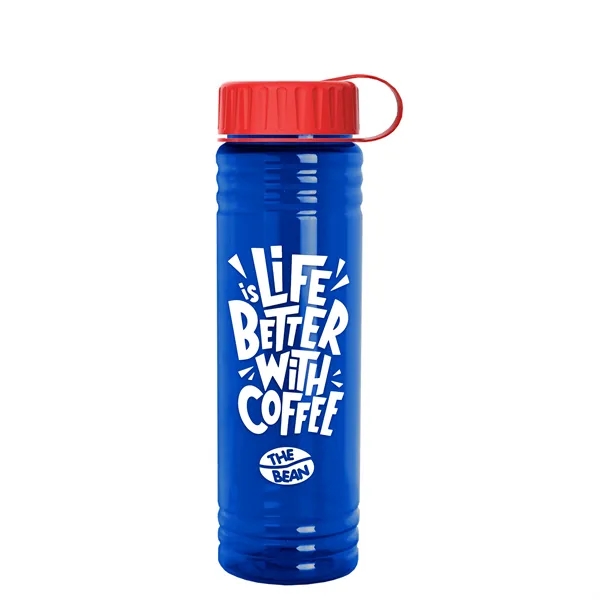 Slim Cylinder Design 24 oz. UpCycle Sport Bottles with Tethered Lid.... from ASI 40480 Koozie Group
