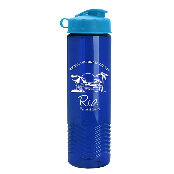 24oz co-polyester Wave Bottle - Flip Top Lid... from ASI 40480 Koozie Group