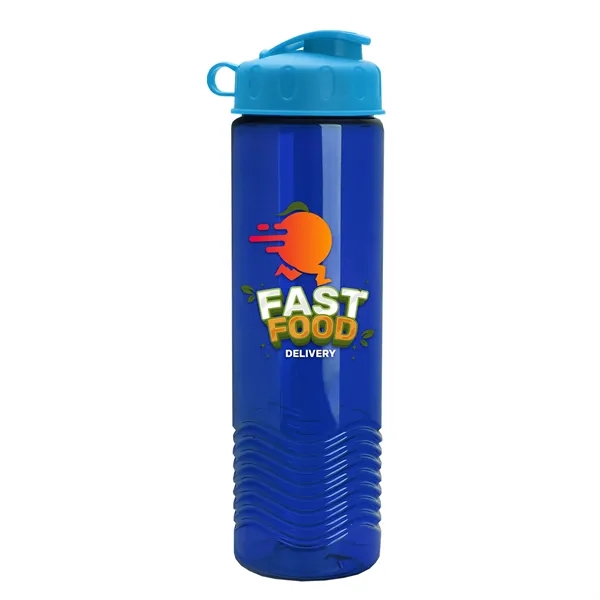 24oz co-polyester Wave Bottle - Flip Top Lid... from ASI 40480 Koozie Group