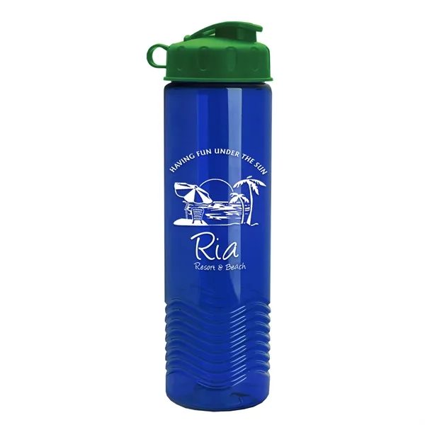 24oz co-polyester Wave Bottle - Flip Top Lid... from ASI 40480 Koozie Group