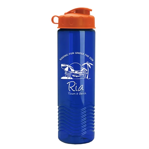24oz co-polyester Wave Bottle - Flip Top Lid... from ASI 40480 Koozie Group