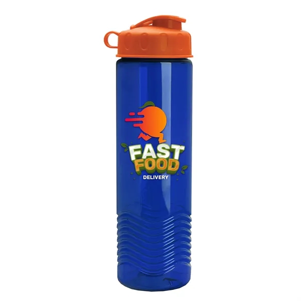 24oz co-polyester Wave Bottle - Flip Top Lid... from ASI 40480 Koozie Group