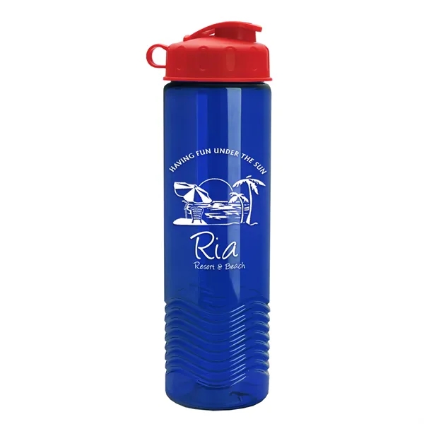 24oz co-polyester Wave Bottle - Flip Top Lid... from ASI 40480 Koozie Group