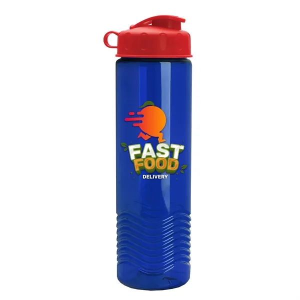 24oz co-polyester Wave Bottle - Flip Top Lid... from ASI 40480 Koozie Group
