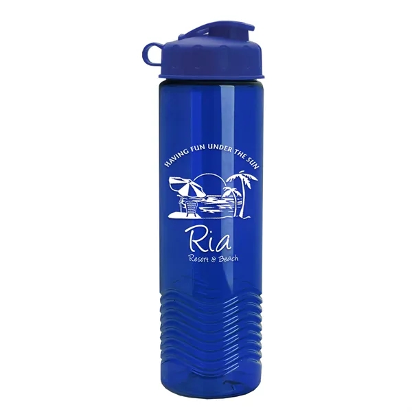 24oz co-polyester Wave Bottle - Flip Top Lid... from ASI 40480 Koozie Group