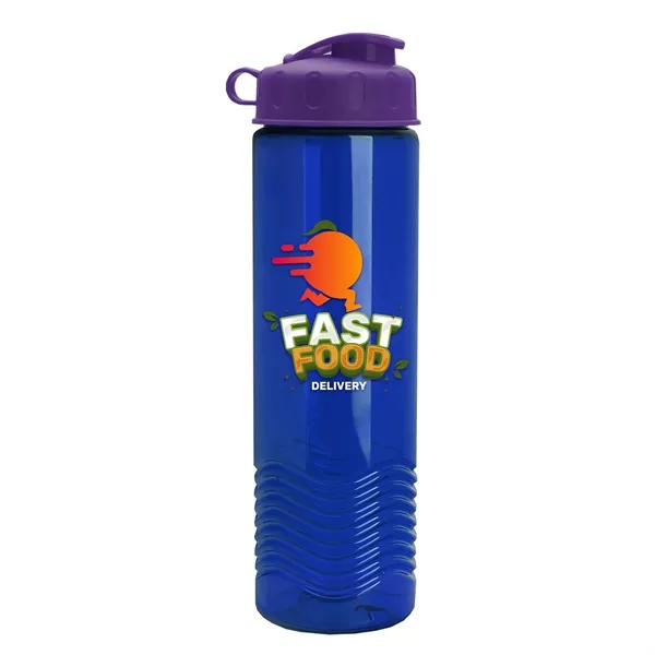 24oz co-polyester Wave Bottle - Flip Top Lid... from ASI 40480 Koozie Group