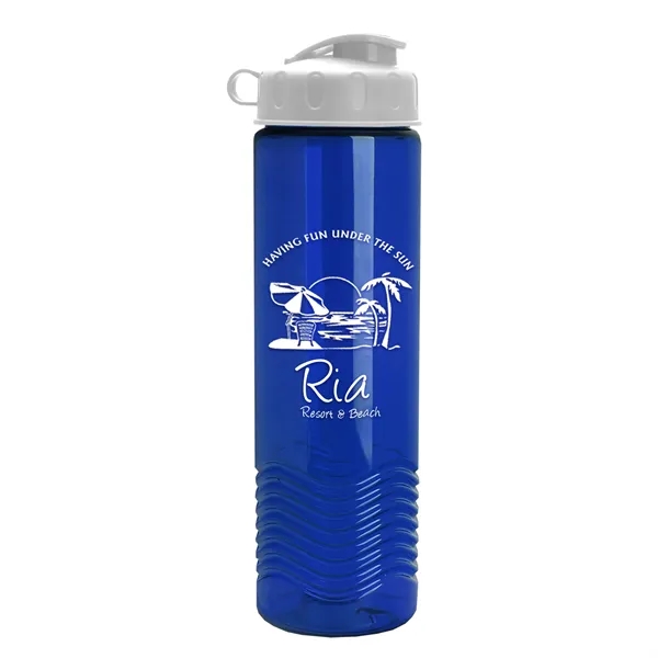 24oz co-polyester Wave Bottle - Flip Top Lid... from ASI 40480 Koozie Group
