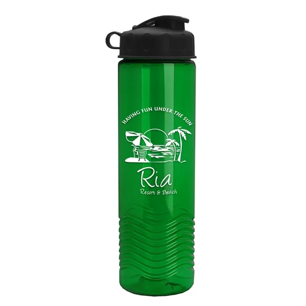 24oz co-polyester Wave Bottle - Flip Top Lid... from ASI 40480 Koozie Group