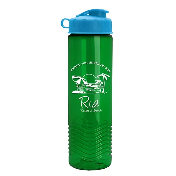 24oz co-polyester Wave Bottle - Flip Top Lid... from ASI 40480 Koozie Group