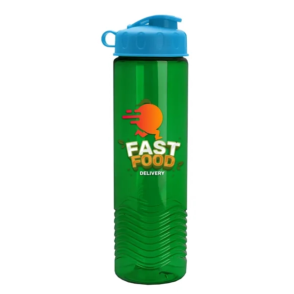 24oz co-polyester Wave Bottle - Flip Top Lid... from ASI 40480 Koozie Group