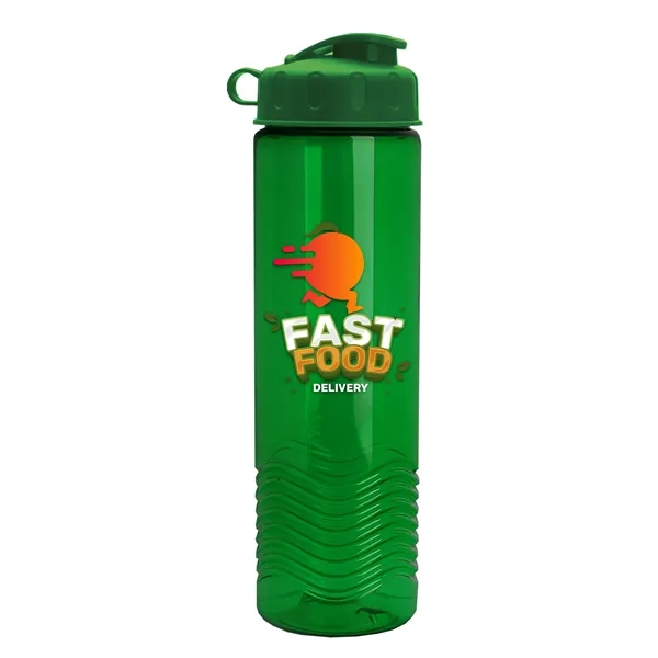 24oz co-polyester Wave Bottle - Flip Top Lid... from ASI 40480 Koozie Group