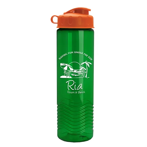 24oz co-polyester Wave Bottle - Flip Top Lid... from ASI 40480 Koozie Group
