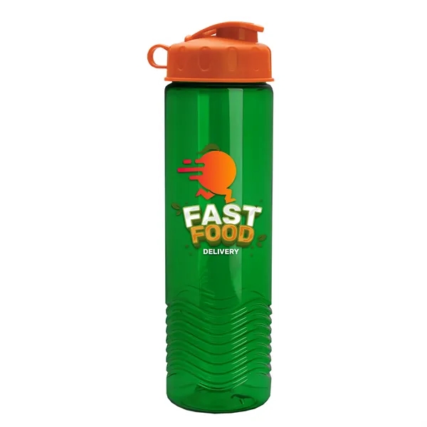24oz co-polyester Wave Bottle - Flip Top Lid... from ASI 40480 Koozie Group