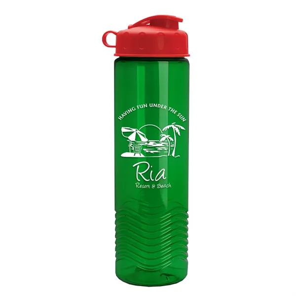 24oz co-polyester Wave Bottle - Flip Top Lid... from ASI 40480 Koozie Group